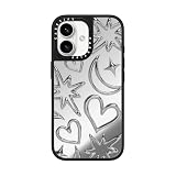CASETiFY iPhone 16 用 ケース ミラーMagSafe対応 - Silver On Black