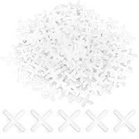 WJIAAA 500 Stück Weiße Fliesenkreuze, 3mm PVC Abstandshalter, Kreuzförmige Fugenkreuze für Präzise Fliesenverlegung an Wand und Boden