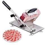 Manual Frozen Meat Slicer, Stainless Steel Meat Cutter Beef Mutton Roll Meat Cheese Food Slicer...