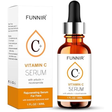 FUNNIR Vitamin C Serum for Face With Hyaluronic Acid, Retinol, Niacinamide, Reduce Fine Lines, Nourishing Skin Serum（1oz) Cover