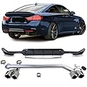 Heckdiffusor Glanz + Endrohr Sport Look passt für BMW F32 F33 F36 425 428 430