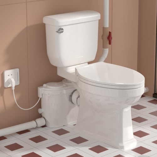 Upflush Macerating Toilet with Pump and Inlets