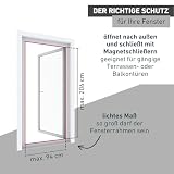Windhager Tür Insektenschutz BASIC, 100 x 210 cm, Weiß, Aluminium, individuell kürzbar, 04506