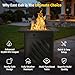 East Oak 28” Outdoor Propane Fire Pit Table | 52,000 BTU Gas Fire Pit for Outside with Easy-Hook Lid, Mesh Pocket & Lava Rocks | CSA Certified | Ideal for Patio, Garden & Backyard | Black