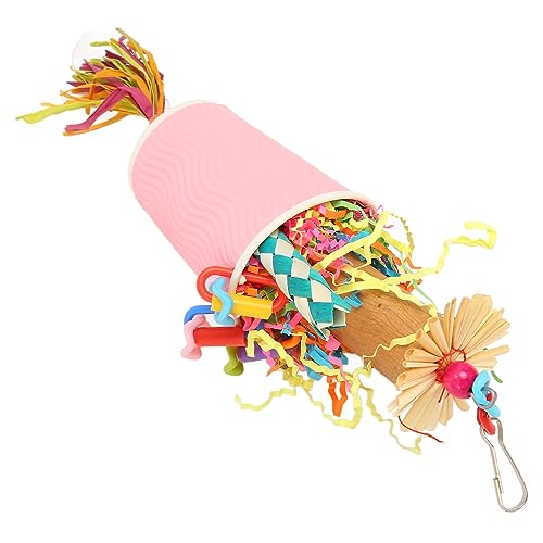 Brinquedo para pendurar papagaios e desfiar pássaros, papel seguro, madeira, plástico, bambu para ca