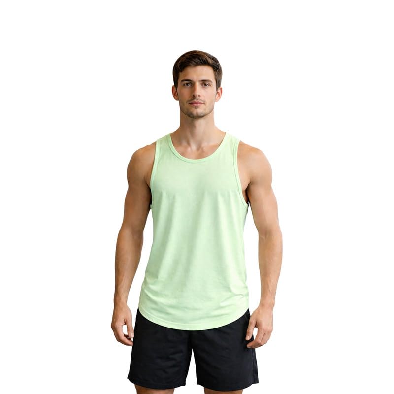FBAR Men Solid Active Gym Vest Sea Green-picture-24