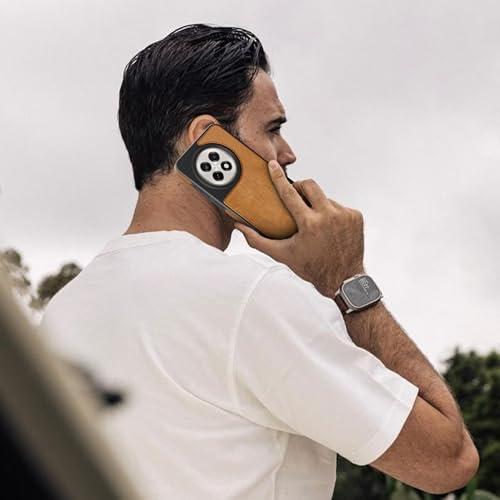 Image of A rtistque Premium Pu Leather Back Cover Case for OnePlus 13R | Inner Fabric |Smooth Hand Feel | Drop Protection | Raised Camera Edge | Stylish Design | OnePlus 13R Back Cover - Brown