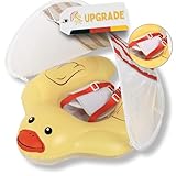 EDWEKIN® Einzigartiger Baby-Schwimmtrainer mit abnehmbarem Sonnendach, Ente Schwimmring, Schwimmhilfe mit Sonnenschutz, Schwimmreifen für Kleinkinder