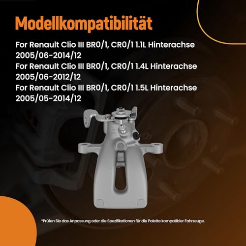 Étrier de frein arrière gauche bloqué Clio 3 solution Modus 7701208361 - 3