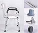 CAIMIAO Bath Stools,Elderly Bathtub Seat Shower Bench Bath Chair with Arms and Back, Height Adjustable, Tool-Free Assembly,Non-Slip Seat