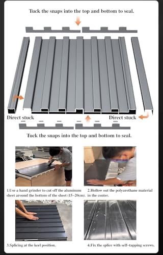 Brown Corrugated Metal Roofing Sheets - Aluminum Outdoor Panels for Waterproof Gazebo Cladding & Shed Siding, Thermal Insulation, 20ft Length (L 610cm)