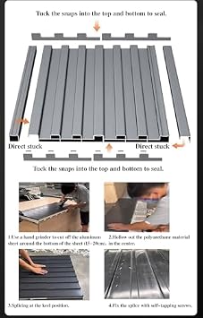 Corrugated Roofing Sheets, Metal Aluminum Roofing Panels for Outdoor Waterproof Cladding and Shed Siding, 10 to 20 ft Lengths