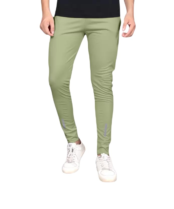 Image of Tecentriq Men's Solid Polyester Lycra Light Weight and Comfortable Track (LF 2025)