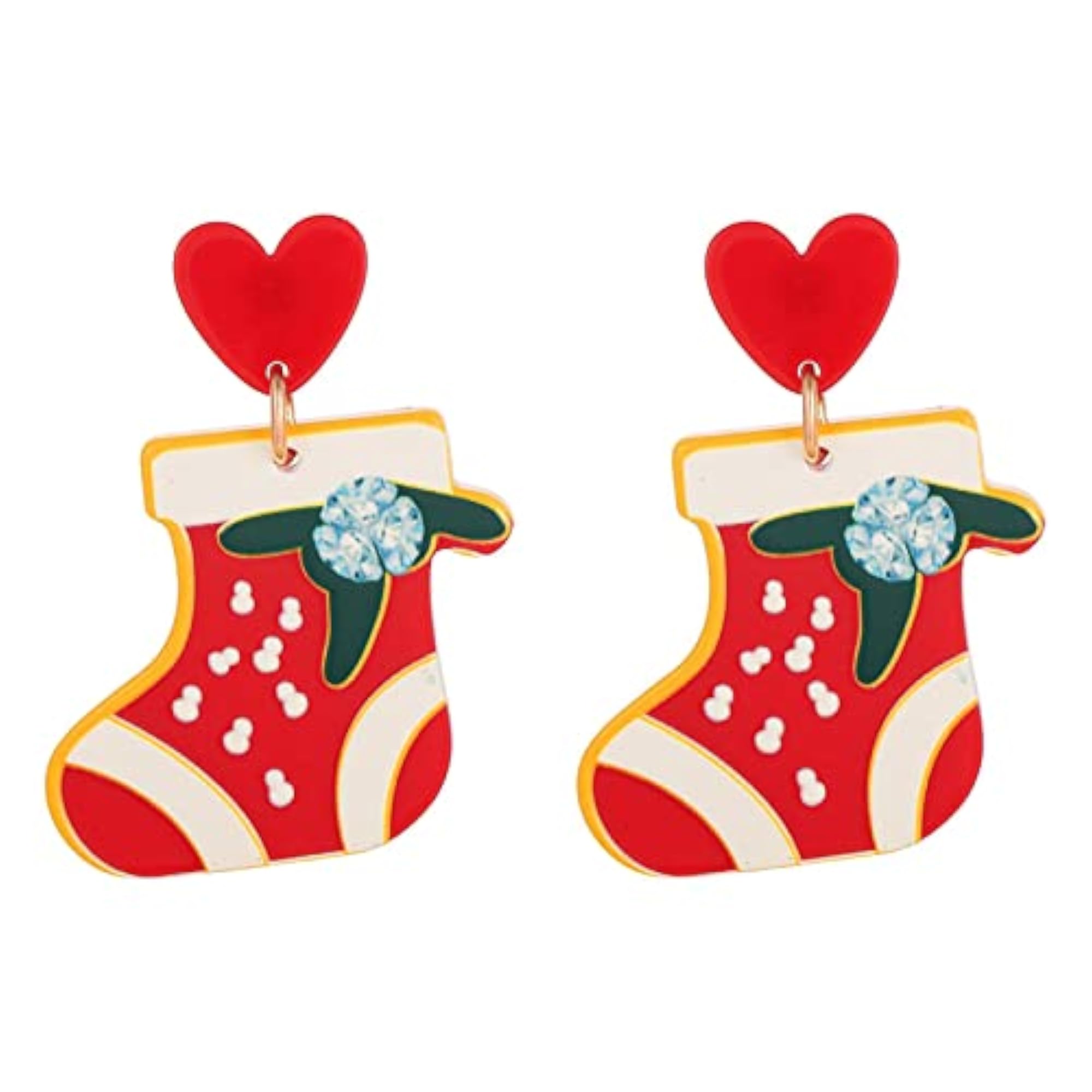 Christmas Bow Tree Earrings for Girls