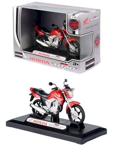 1/18 MOTO HONDA CG TITAN 150 2014 VERMELHA