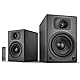 wavemaster TWO PRO stone gray – Regallautsprecher-System (110 Watt) mit Bluetooth-Streaming, digitalen Anschlüssen und IR-Fernbedienung Aktiv-Boxen Nutzung für TV/Tablet/Smartphone, dunkelgrau (66352)