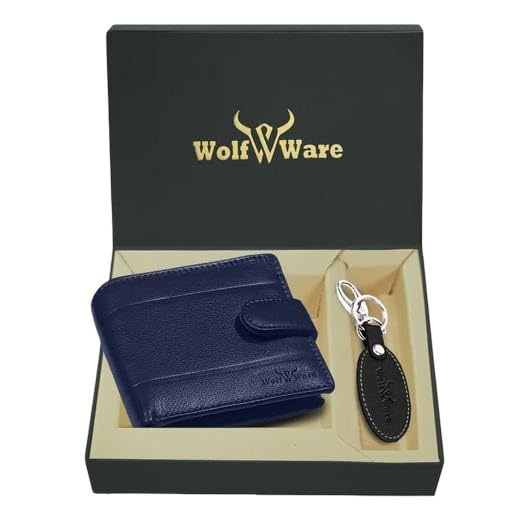 WOLFWAREProtected 100% Leather Gift Hamper for Men | Leather Wallet for Men's | Wallets Branded | Wallets for Men (Lee-on Black),Leather Wallet Combo for Men-picture-43