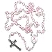 Handmade St. Agatha Catholic Rosary with Pink Beads and Optional Charm, Patron Saint of Breast Cancer Patients