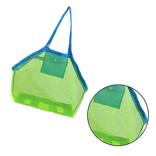 BESPORTBLE 1pc Large Capacity Mesh Tote Bag for Beach Portable Outdoor Storage Pouch with Handle for Organizing and Carrying Dacron Material for Comfort and Durability3