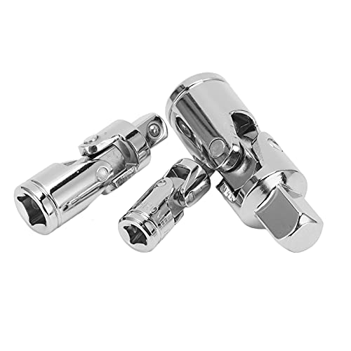 Junta Universal de Chave, Adaptador de Soquete de Junta de Chave de 3 Peças 1/4 pol. 3/8 pol. 1/2 po