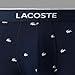 Lacoste Men's Cotton Stretch Mini Croc Print Trunks, 3-pack (Amazon Exclusives), Navy Blue/Navy Blue/Red, Medium