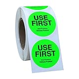 Hycodest 500 Pcs 1.5' Use First Stickers Small Stickers Circle Label Dot Labels Fluorescent Paper,...