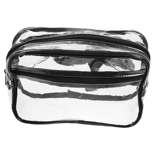UPKOCH Bolsa De Cintura Deportiva De PVC Bolsa Transparente Riñonera Transparente Deportes Bolso De La Cintura del Cinturón Multifuncional Black De Polivinilo