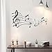 Adesivi murali con note musicali adatti per la decorazione domestica adesivi murali con spartiti musicali decalcomanie in vinile rimovibili A8 43x81cm