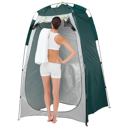 Tenda per Doccia da Campeggio con Finestra Zippato, Protezione UV, Resistente all'acqua, Facile Installazione, Spogliatoio del Bagno in Spiaggia Portatile, Ottimo per il Campeggio, Spiaggia, Picnic
