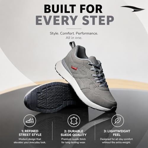 Image of ASIAN Toronto-03 Sneakers for Men with Premium Suede Upper, Soft Cushioned Midsole, Stylish Everyday Design, Durable Outsole, Ideal, Travel & Casual Outings