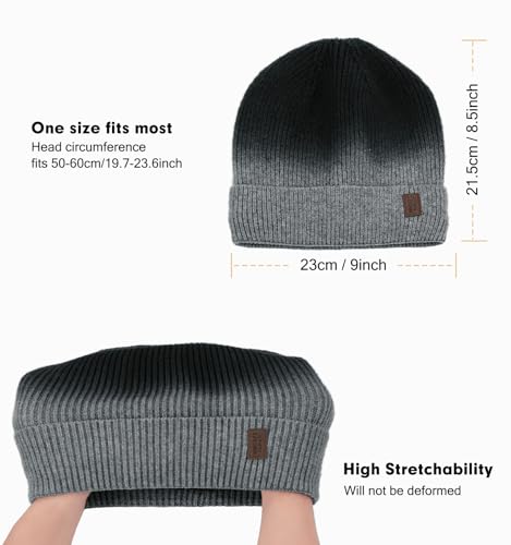 Image of Wmcaps Winter Beanie for Men Women, Fleece Lined Beanie Soft Warm Knit Hat Ski Stocking Cuffed Cap