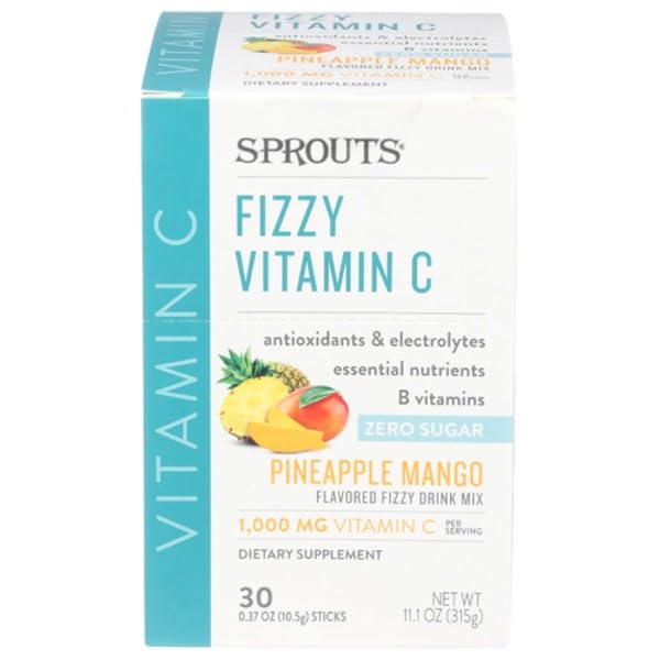 Sprouts Pineapple Mango Zero Sugar Fizzy Vitamin C Drink