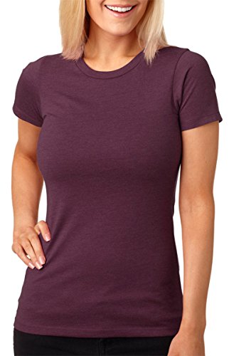 Image of Next Level Apparel Women's CVC Crewneck T-Shirt, Plum, XX-Large