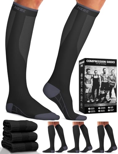 Image of Laite Hebe 3 Pack Medical Compression Sock-Compression Sock For Women and Men Circulation -Best for Running,Nursing,Athletic Sports