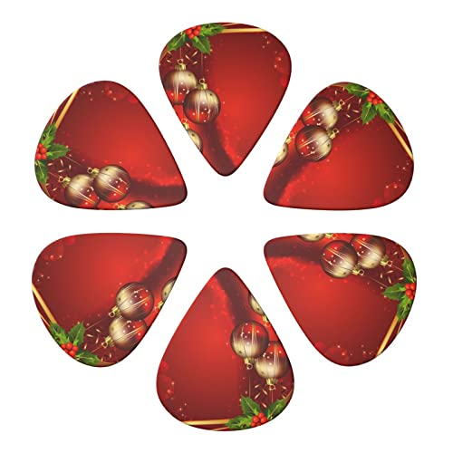 Christmas Red Lantern Lot de 6 médiators pour guitare acoustique, guitare électrique, basse, ukulélé – fin, moyen et… - Les Beatles, Paul McCartney, John Lennon, RIngo Starr, George Harrison Christmas Red Lantern Lot de 6 médiators pour guitare acoustique, guitare électrique, basse, ukulélé – fin, moyen et… – Image 5