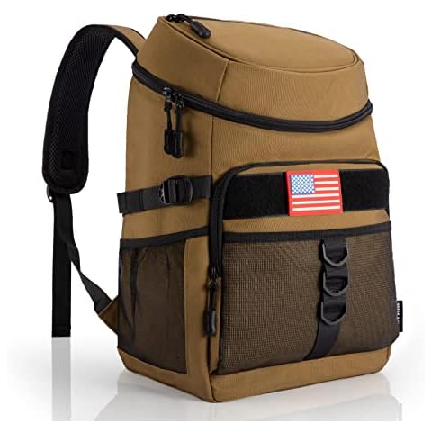 JOYHILL Backpack Cooler, Waterproof Tactical Insulated Lunch Bag, Large Capacity Cooler Backpack for Women Men Boys, Travel Backpack Suitable for Camping Hiking Picnics Beach, Sandy, Sandy Cover