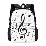 JKASDTRP Mochila ligera con clave de sol para mujeres y hombres, mochila ligera para laptop, bolsa de hombro, impermeable, mochila casual