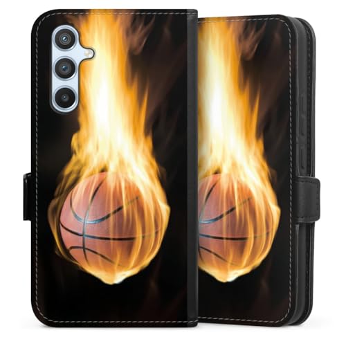 Etui Samsung Galaxy A54 5G Housse Magnétique Folio Basketball Feu Sport