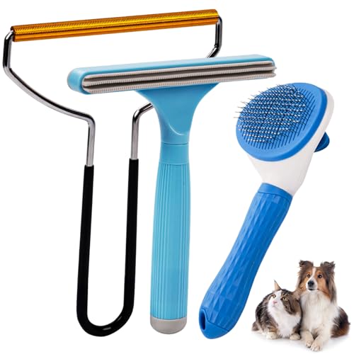 Analan 3-in-1 Self-Cleaning Cat & Dog Hair Brush