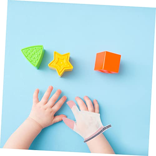 Thumb Sucking Stop Gloves for Infants 2 Pairs of Breathable Finger Protective Gloves Anti-Bite and Sucking Aid for Babies Random Color2