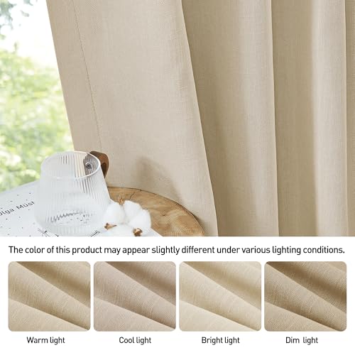 Ryb Home RYBUSRSVP63SD1-3655C13 Adjustable Pull Up Small Window Shades, Flax Linen Sticky Adhesive Valance For Kitchen Bathroom, Pivacy Protect Curtains For Door Window, W36 X L55 Inches, Camel thumb #5