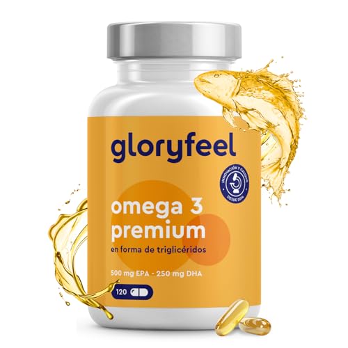 Premium Omega 3 - Forma de Triglicéridos (4 veces más fuerte) - 75% EPA y DHA, Mayor contenido - Ácidos Grasos de Alta Absorción - Cápsulas de aceite de pescado purificadas en laboratorio alemán