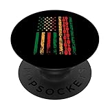 Bowling-Anstecknadel mit amerikanischer Flagge, Schwarz PopSockets mit austauschbarem PopGrip