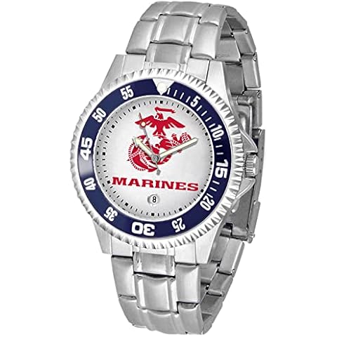 SunTime US Marines Men's Competitor Steel Watch Cover
