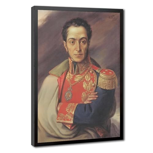 Poster Simon Bolivar fini les affiches plissées avec cette toile à cadre suspendu