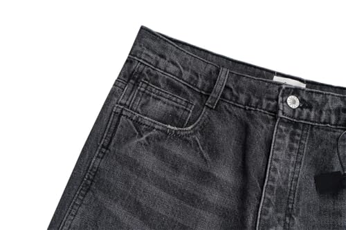 Men Hole Distressed Washed Baggy Jeans Straight Ripped Casual Loose Denim Trousers Oversized Unisex Cargos2