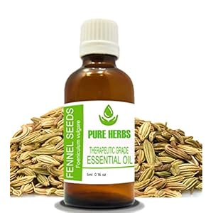 Pure Herbs Venkel, Zaad (Fennel Seed Oil) Pure & Natuurlijke Therapeutische Grade Essentiële Olie 5ml