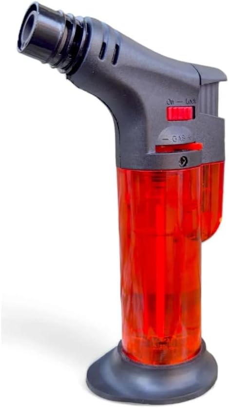 Refillable Plastic Windproof Blow Torch Jet Flame Gas Lighter(Multicolour) (Lighter 1)