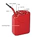 STANSS 5 Gallon Metal Container, 20L Cold-Rolled Steel Liquid Storage Jugs with Spout System & Locking Pin, Heavy-Duty Can Container for Trucks Cars Motorcycle Automotive Equipment,4 Pack red