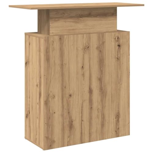 Comptoir de réception chêne Artisan petit espace solution gain de place avec étagère - 8